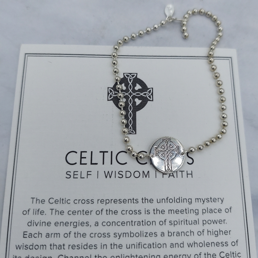 NWT Alex and Ani Celtic Cross Beaded Bracelet
